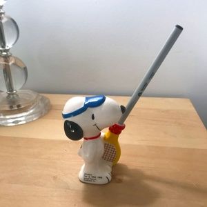 Ceramic Snoopy Pen Holder - Vintage